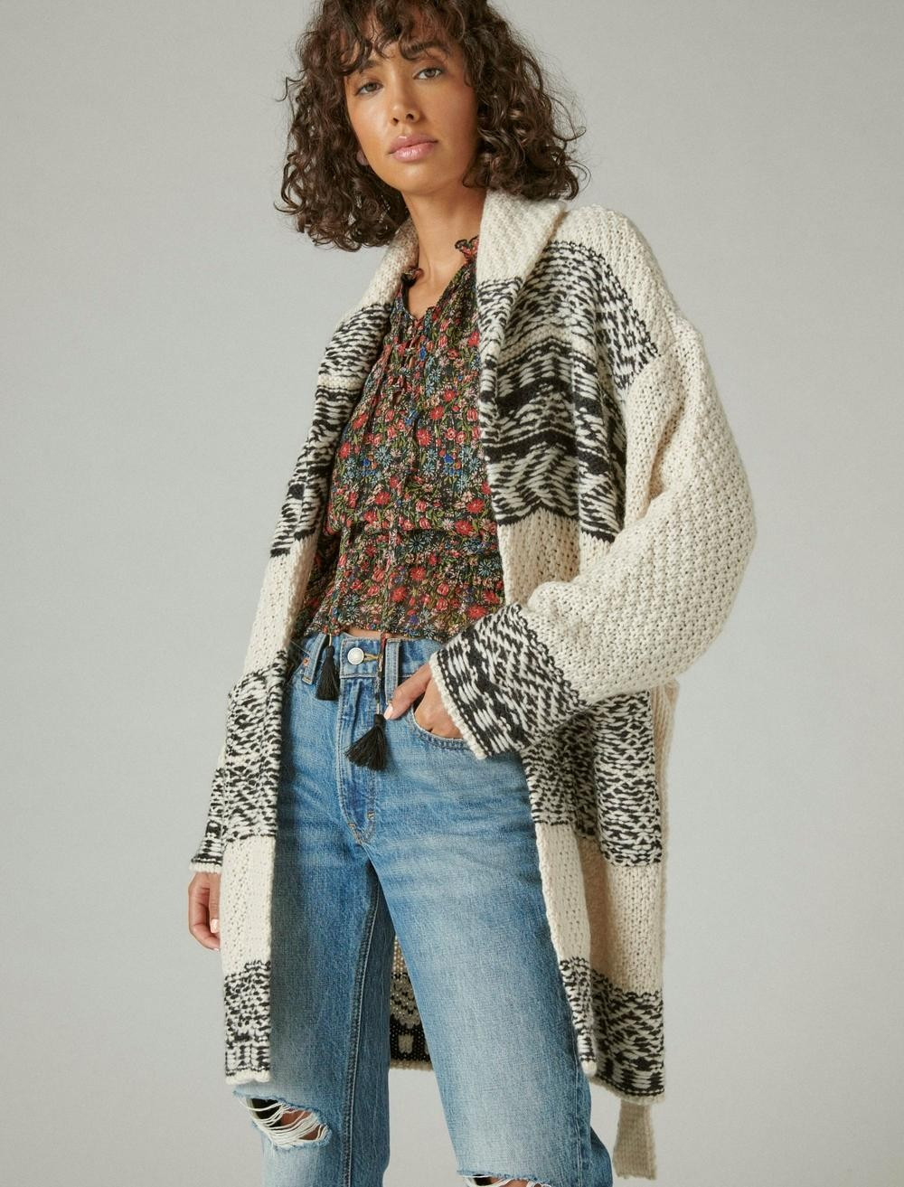 fairisle sweater coatigan | Lucky Brand