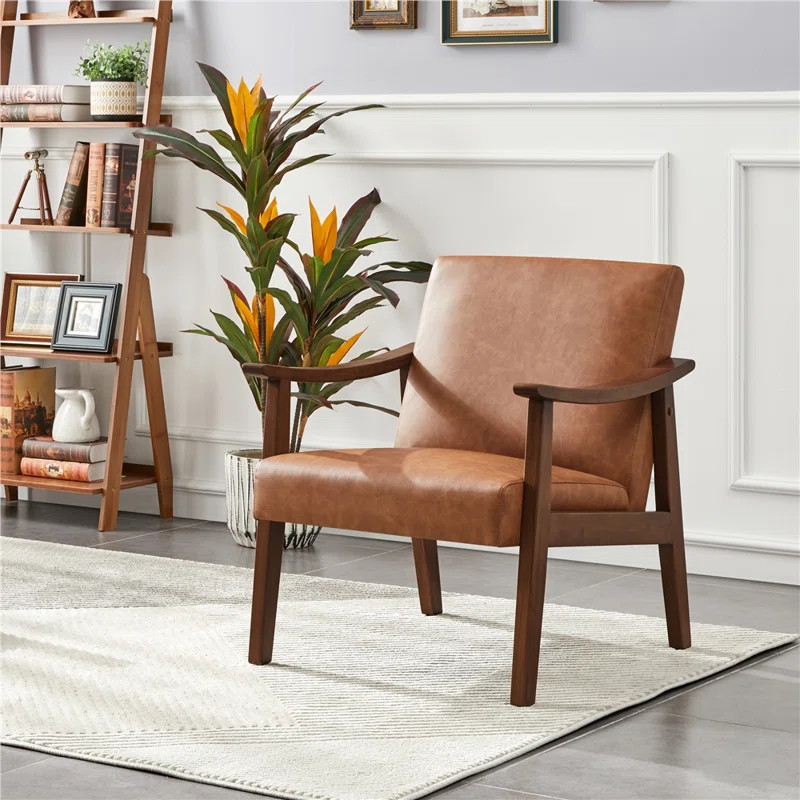 Asmat Faux Leather Armchair | Wayfair North America