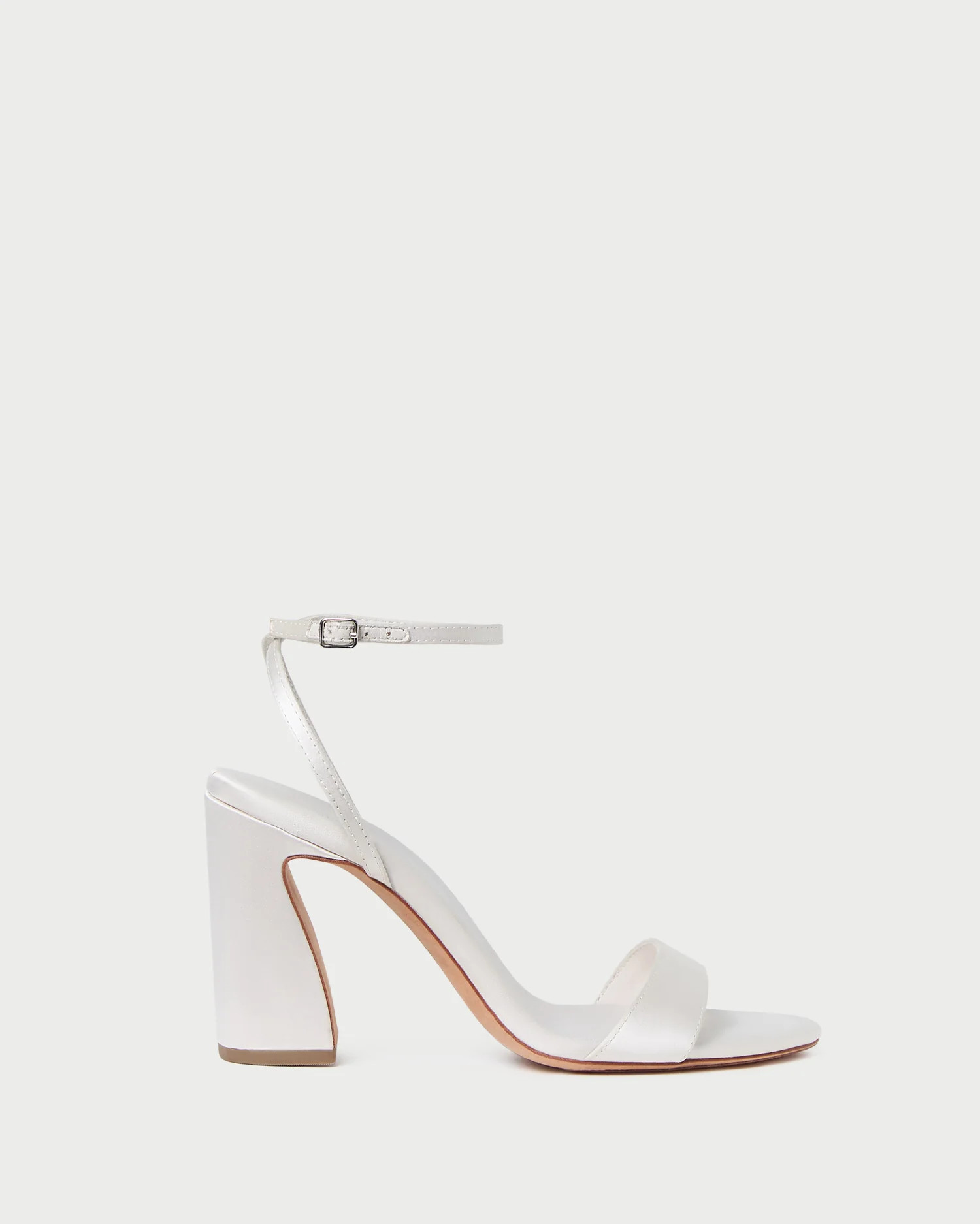 Malia Cream Curved-Heel Sandal | Loeffler Randall