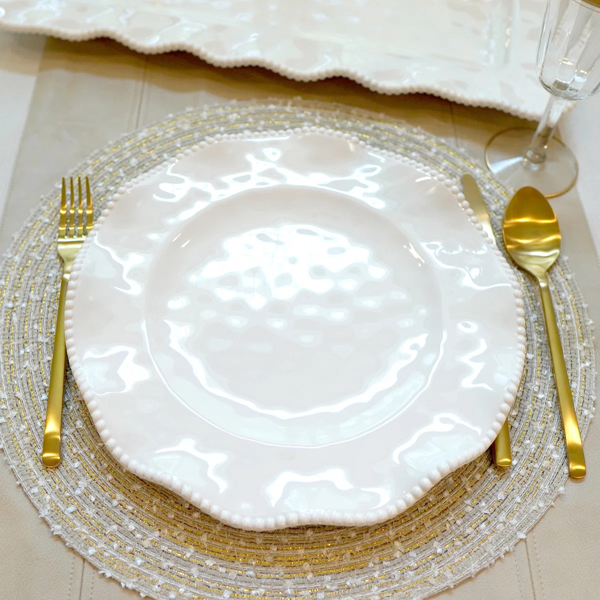 Certified International Perlette Melamine Dinner Plate (Set of 4) | Wayfair North America