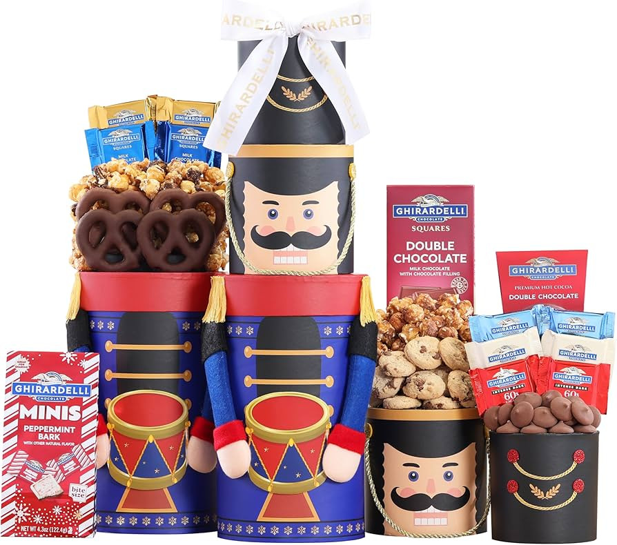 The Deluxe Ghirardelli Chocolate Nutcracker Gift Tower by Wine Country Gift Baskets | Amazon (US)