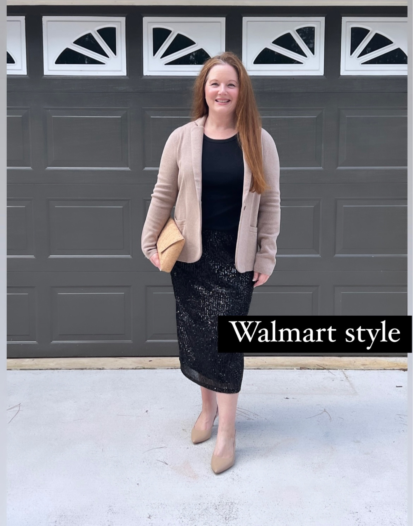 Sequin skirt, Time & Tru, Walmart holiday style, Walmart fashion, sweater blazer, Jcrew Factory style, kitten heels, Amazon style finds, Target style, Cork clutch 

#LTKSeasonal #LTKworkwear #LTKHoliday