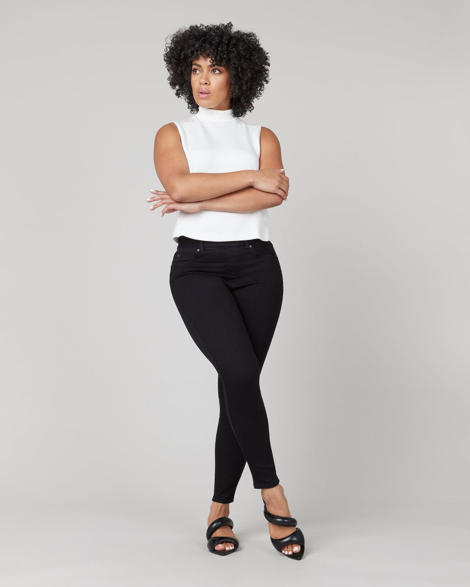 Ankle Skinny Jeans, Clean Black | Spanx