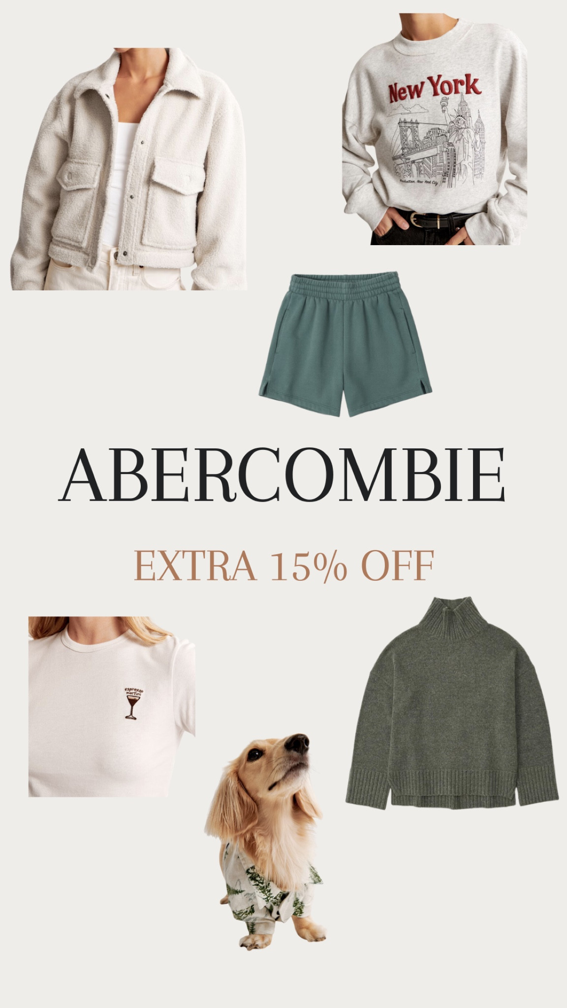 Abercrombie 15% off!! 

#LTKSeasonal #LTKHolidaySale #LTKfindsunder100