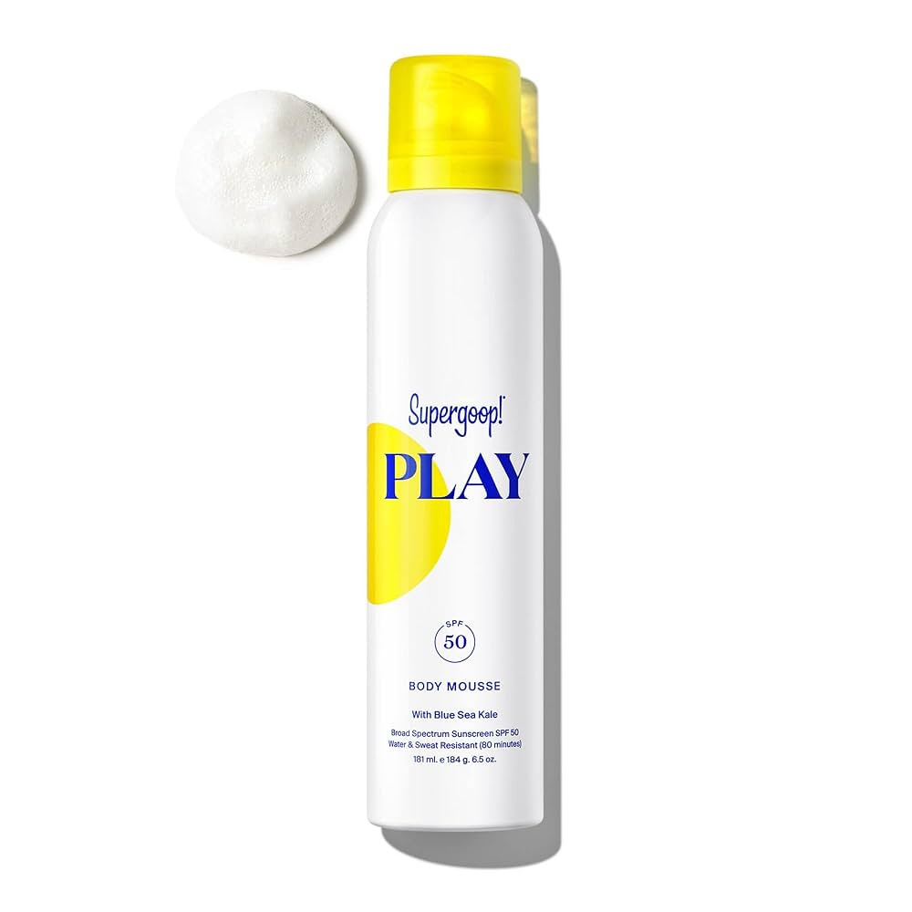 Supergoop! PLAY Body Mousse SPF 50 with Blue Sea Kale - 6.5 oz - Broad Spectrum Whipped Sunscreen... | Amazon (US)