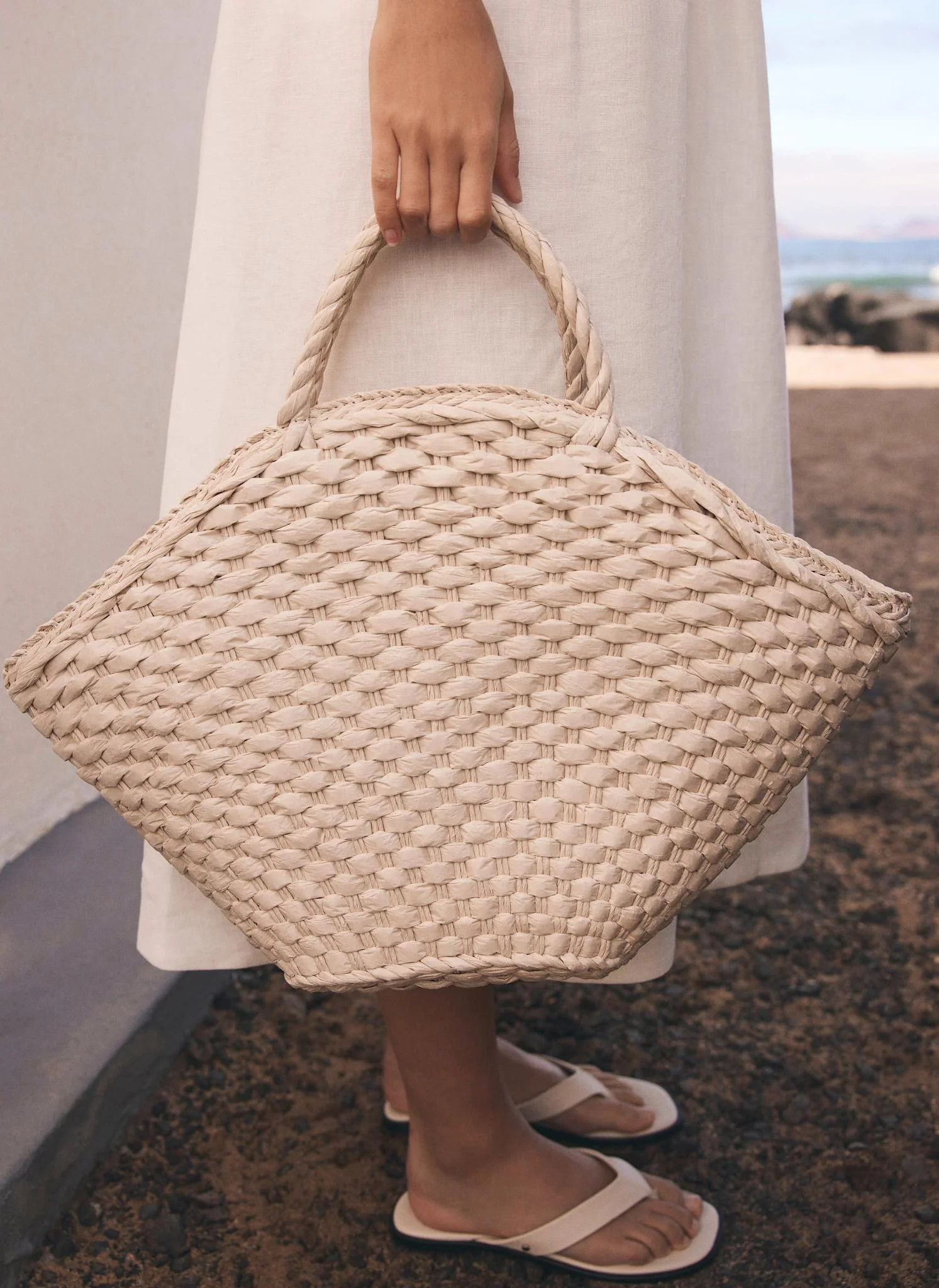 Neutral Woven Basket Bag | Mint Velvet