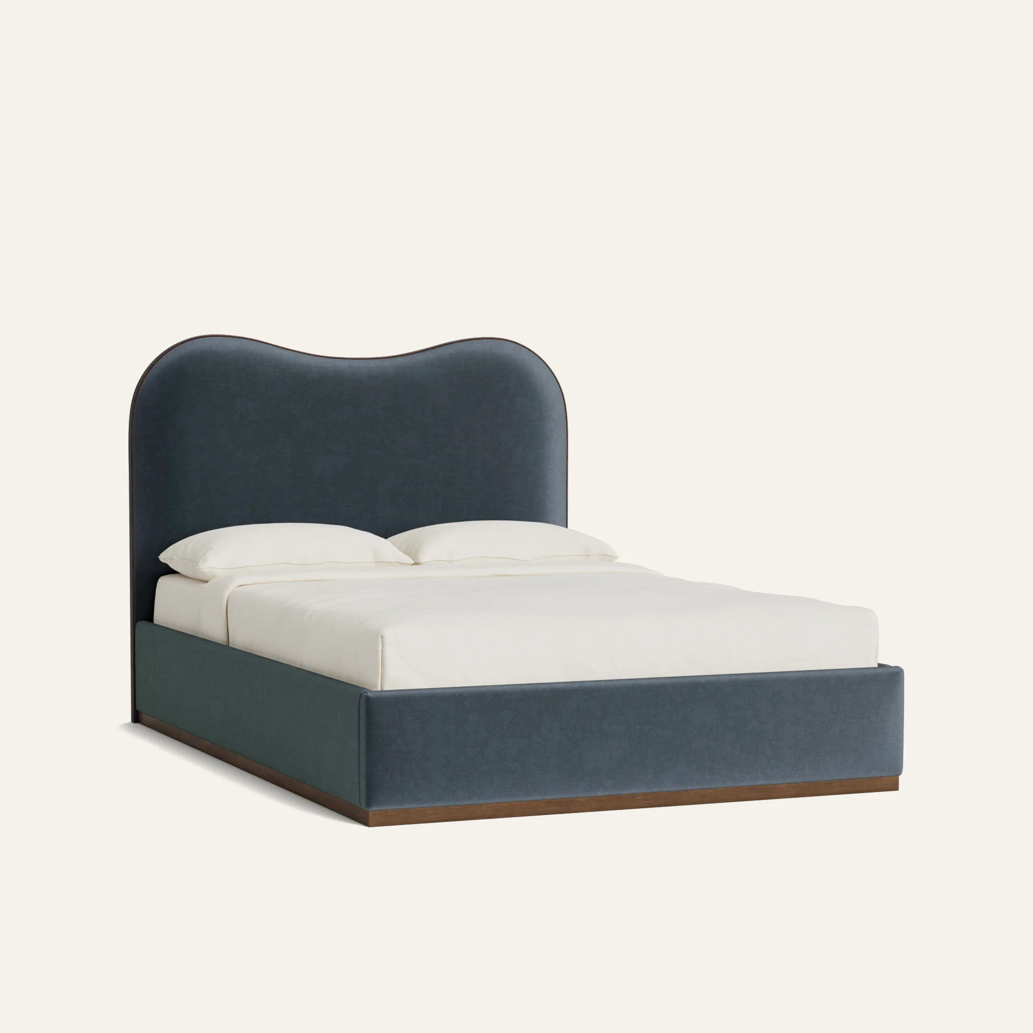 Blue Velvet Modern Bed Frame: Baltic Velvet | Pepper Home