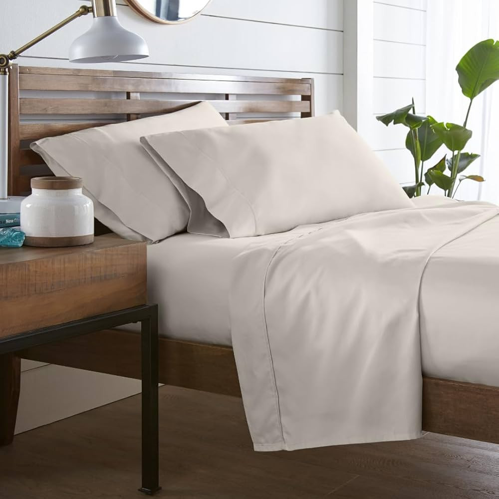 Westbrooke Lush Sateen 100% Cotton Sheet Set | Queen Size Sateen Sheets - 4 Piece Long Staple Cot... | Amazon (US)