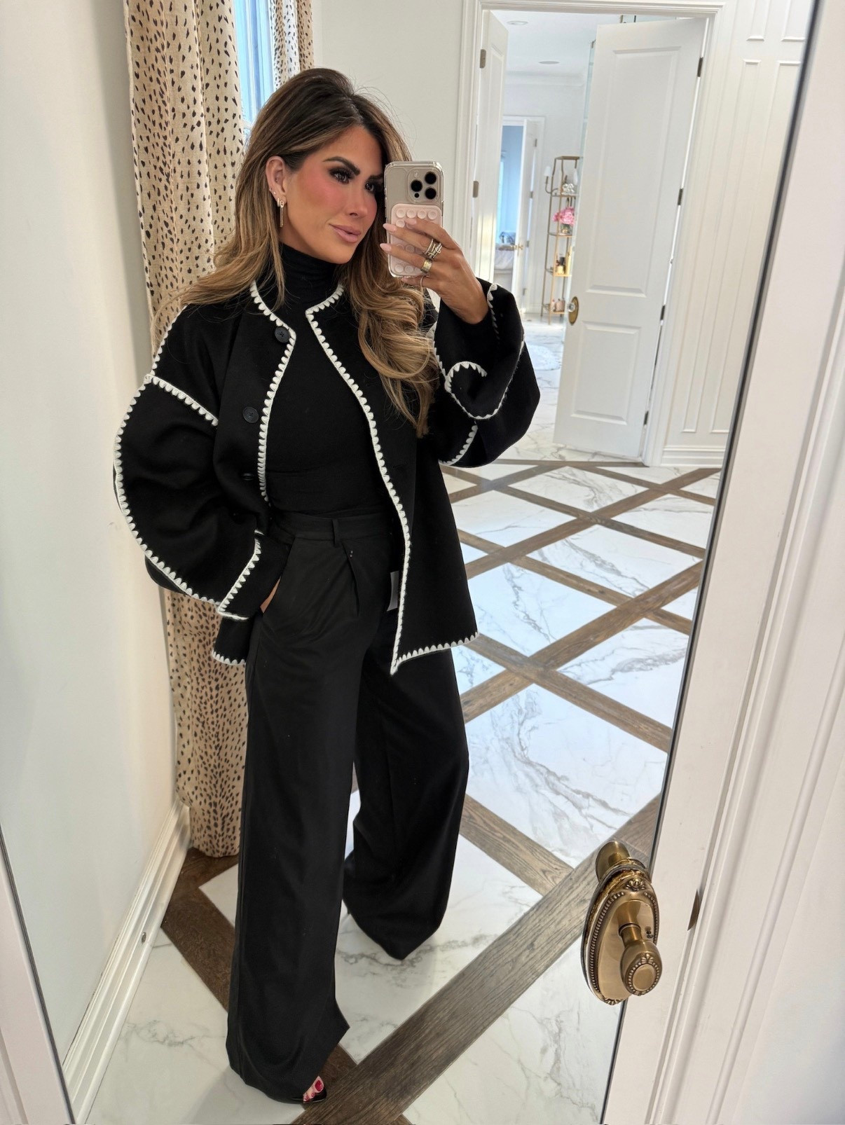 Wearing a size XS in pants and XS in jacket!! 

Fall fashion, winter fashion, women’s trousers, black coat, nyc fashion, revolve fashion, Emily Ann Gemma 

#LTKHoliday #LTKootd #LTKSaleAlert