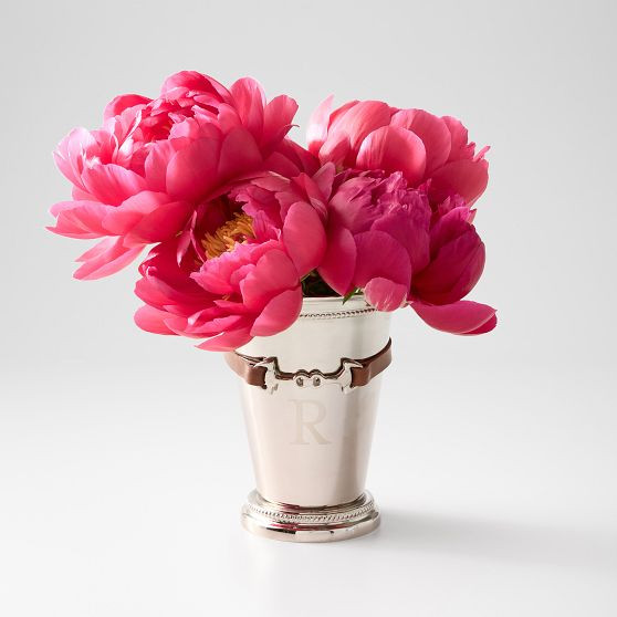 Silver and Leather Horsebit Mint Julep Cup | Mark and Graham