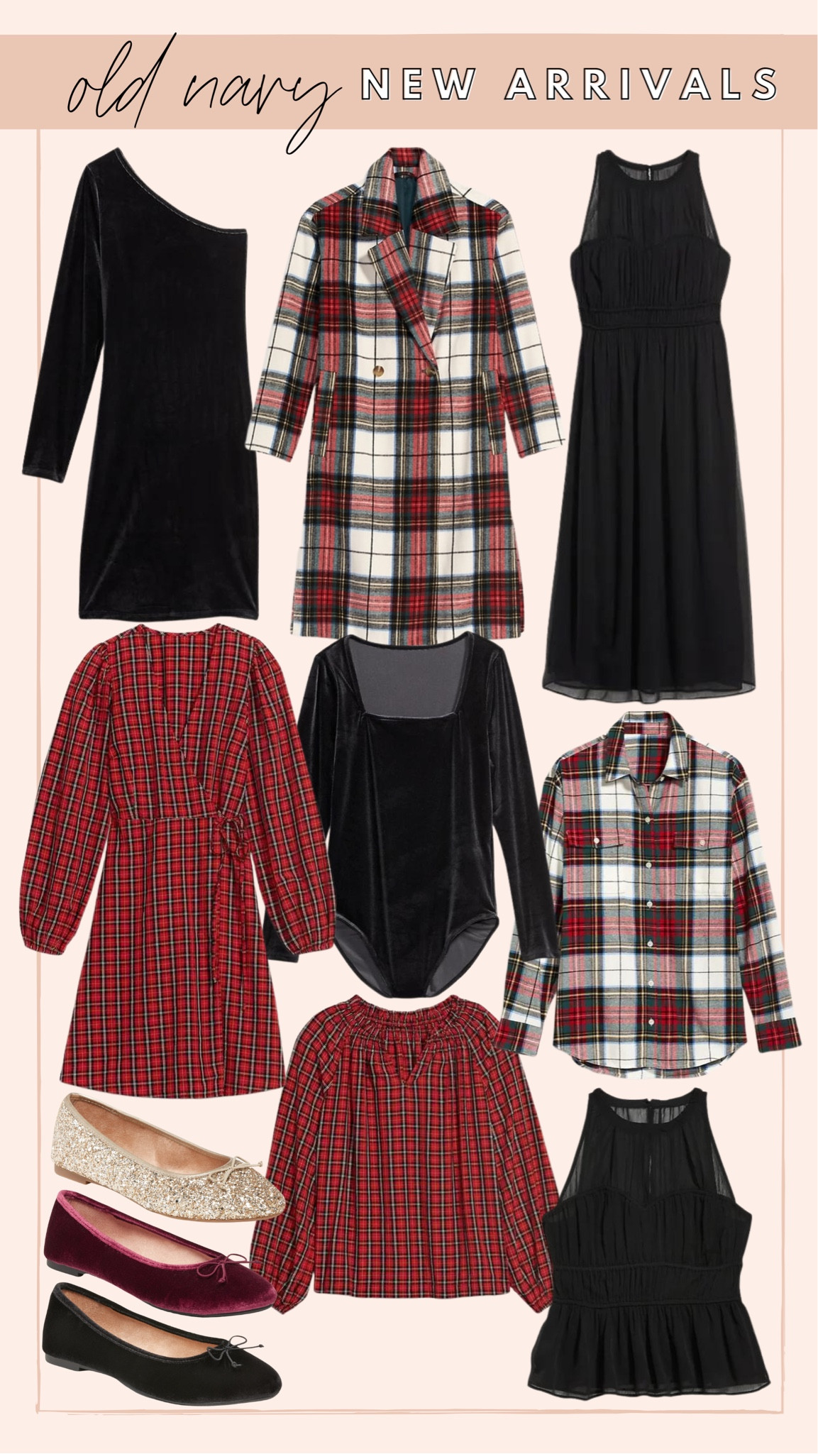 50% off at Old Navy today, holiday style, plaid dress, red plaid shirt, plaid coat, velvet dress, black dress

#LTKSeasonal #LTKsalealert #LTKHoliday