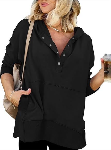 VNK Womens Casual Hoodie Fashion Pullover Sweatshirt Oversized Long Sleeve Hooded With Pockets | Amazon (US)