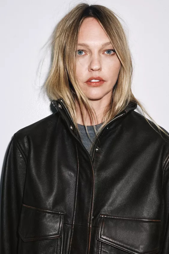 ZW COLLECTION LIMITED EDITION LEATHER BOMBER JACKET | Zara US