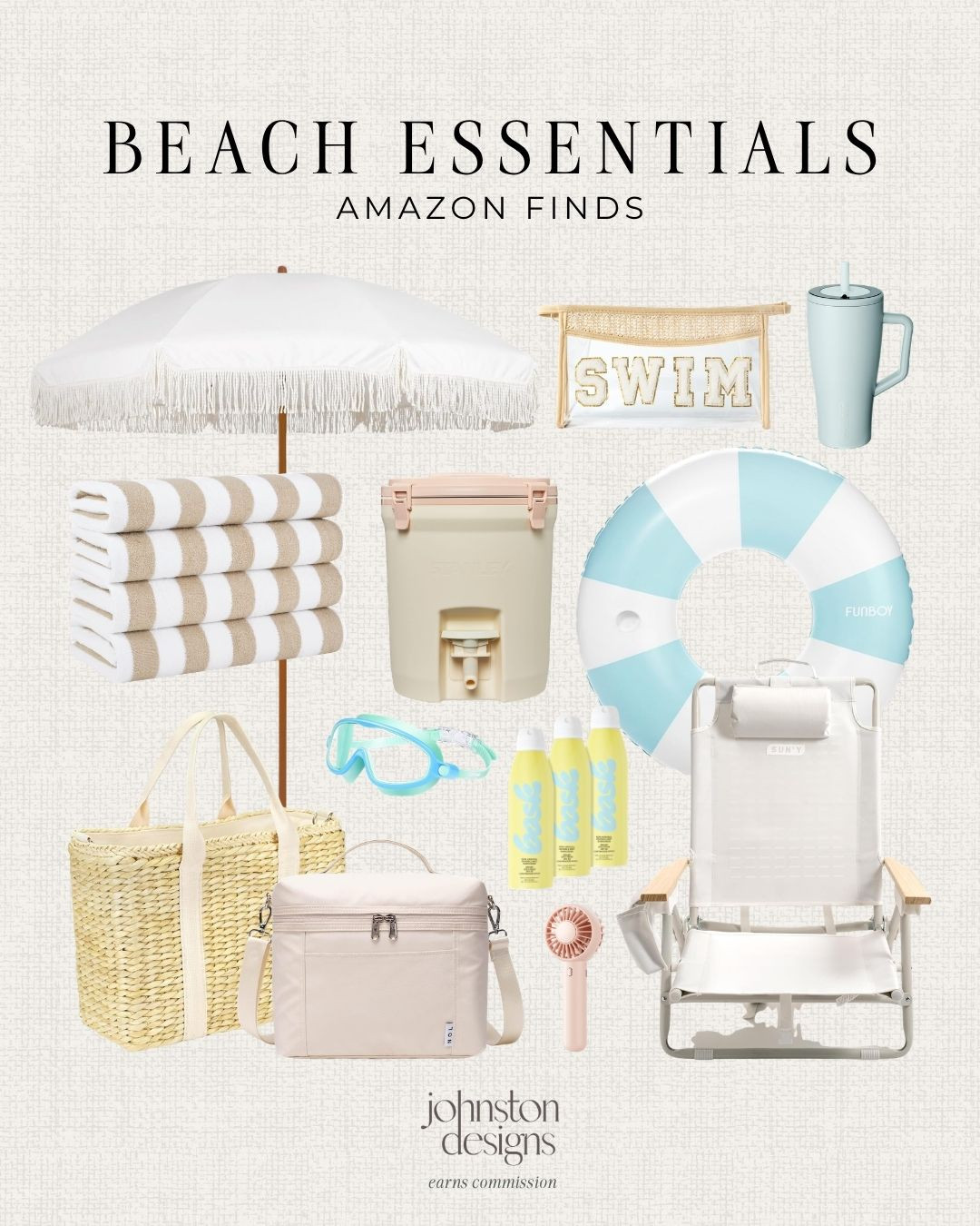 Amazon beach essentials for a chic and organized beach day, featuring umbrella, cooler, beach chair, tote, towels, and summer must-haves ☀️🏖️

Amazon beach essentials, beach day essentials, beach setup, beach umbrella, beach chair, cooler bag, beach tote, beach towels, summer essentials, pool day, vacation packing, coastal lifestyle 

 #LTKSeasonal #LTKSwim #LTKTravel