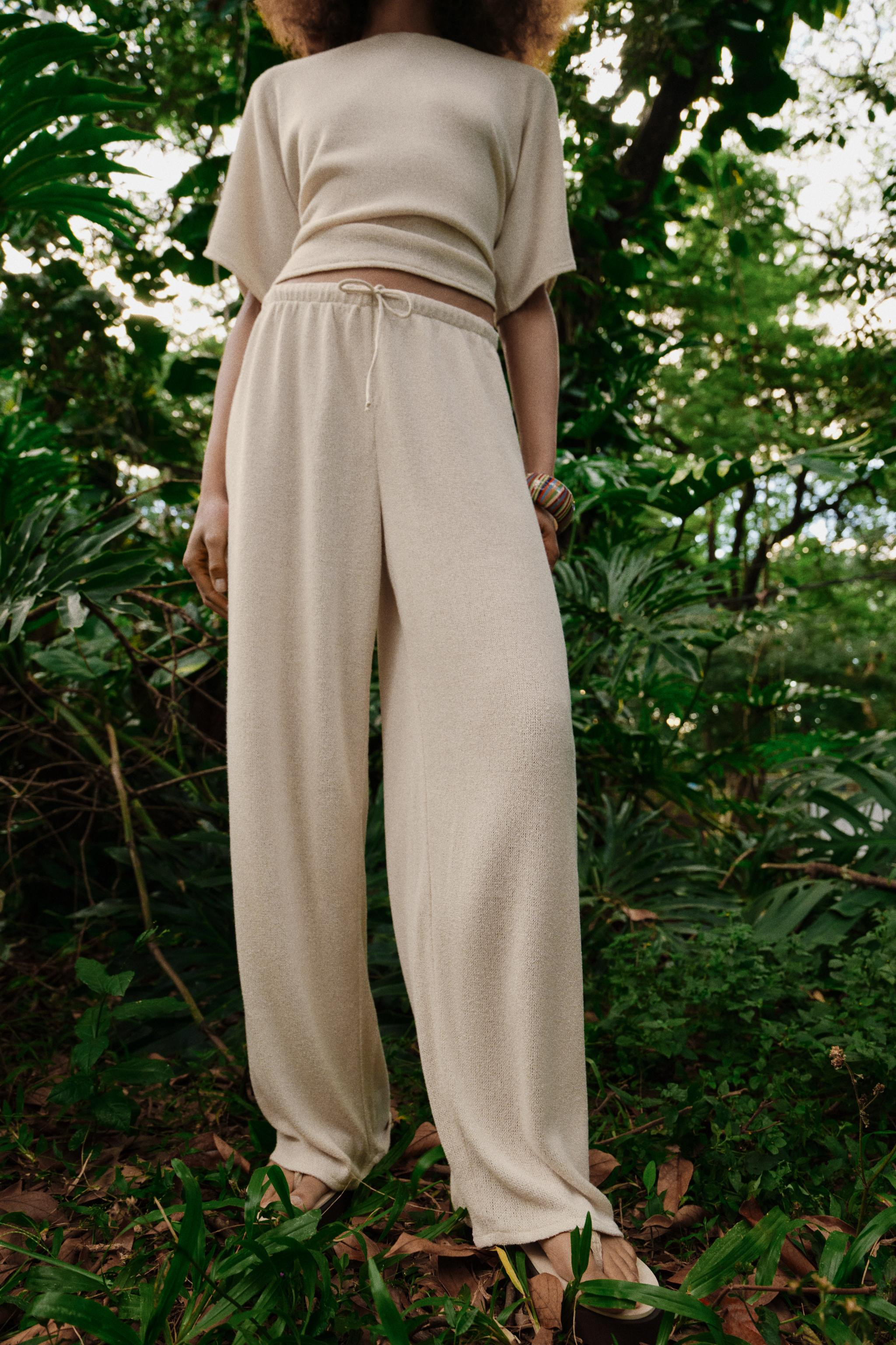 RUSTIC WIDE-LEG TROUSERS | Zara US