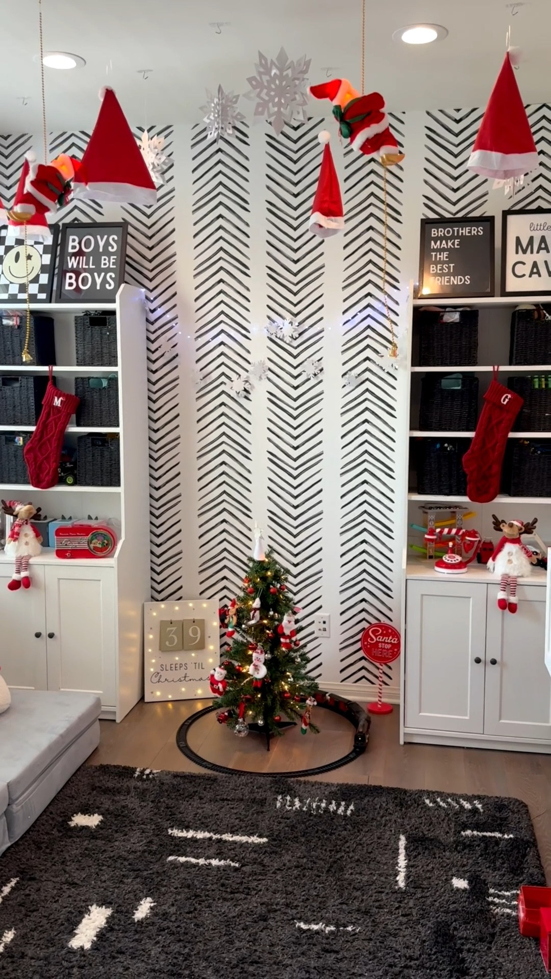 Christmas playroom for the kids ❤️🎄🎅🏻
I love seeing their excitement 😍 my favorite room in the house! 

Amazon, Target, Christmas decorations, Christmas decor for kids, Christmas playroom, kids Christmas tree, Christmas train, Christmas books, letters to santa, Christmas phone, Christmas radio, Christmas countdown, initial stockings, string lights 

#LTKHoliday #LTKmomlife #LTKSeasonal