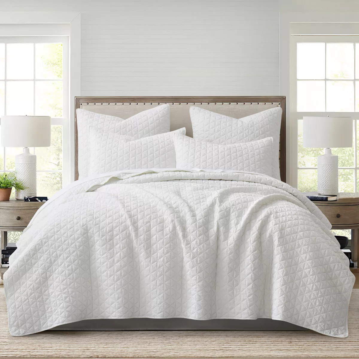 Rowan White Full/Queen Quilt Set- HomThreads by Levtex Home | Target
