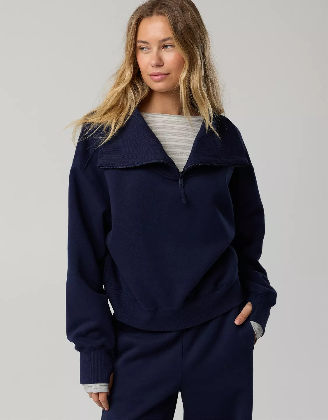 OFFLINE By Aerie Cloud Fleece Quarter Zip Sweatshirt | Aerie