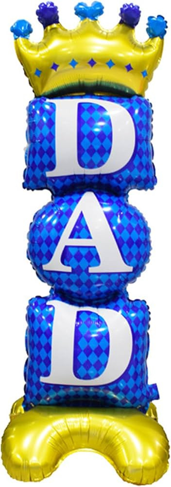 Father Day Balloon, Dad Standing Aluminum Balloon Happy Father Day Foil Balloons, Blue Best Dad D... | Amazon (US)