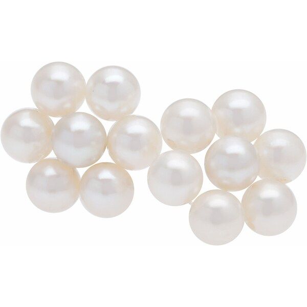 DaVonna Sterling Silver White Cultured Pearls Flower Stud Earring | Bed Bath & Beyond