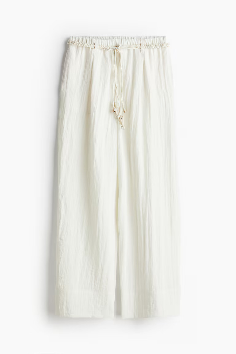 Macramé-belt trousers | H&M (UK, MY, IN, SG, PH, TW, HK)