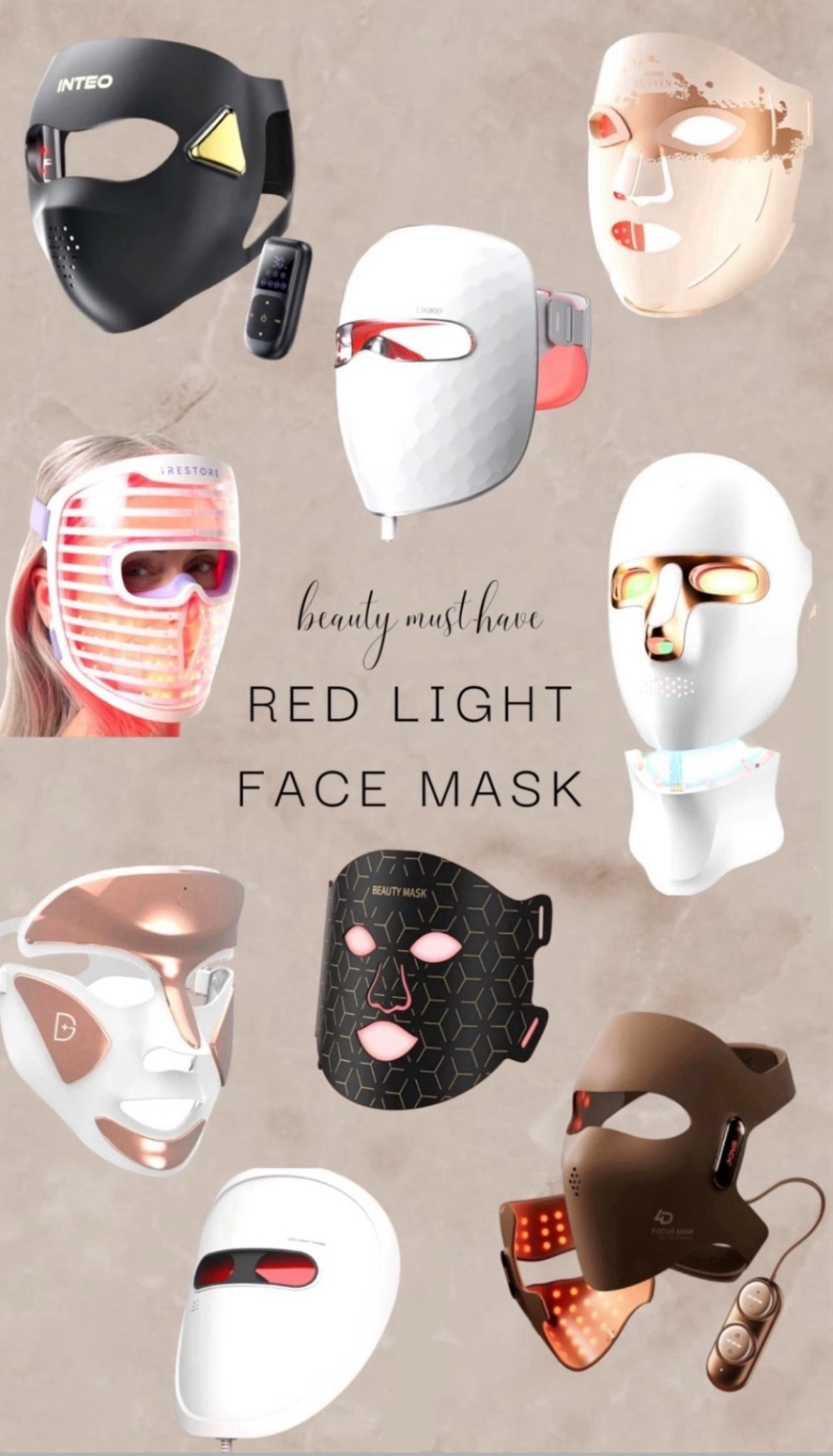 looking for glowing skin? I put together the most-loved red light therapy masks! #skincare #redlighttherapy #beautygadgets #redlightfacemask #redlighttherapymask #beautymask #lighttherapy