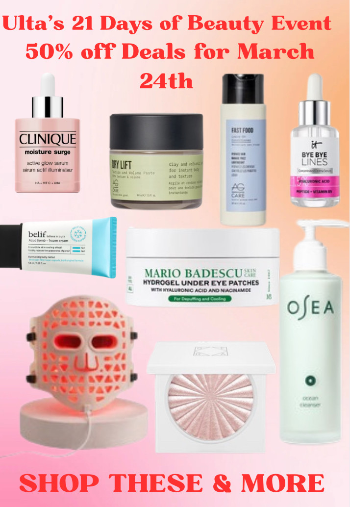 Ulta Beauty Deals for March 24th  

 

#LTKOver40 #LTKSaleAlert #LTKBeauty