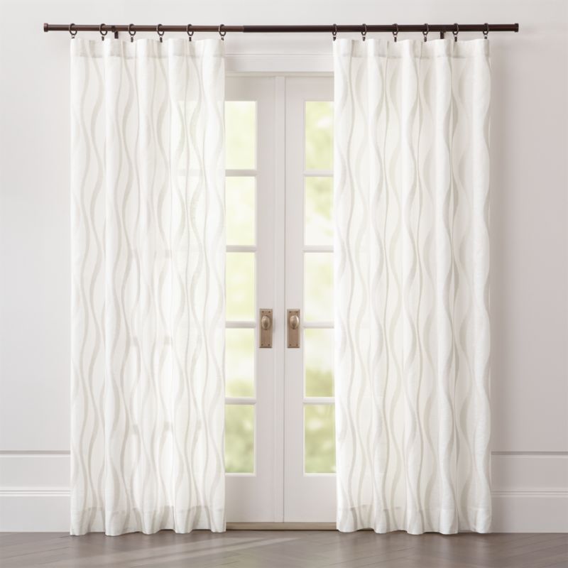 Elester Ivory Sheer Curtain Panel | Crate & Barrel | Crate & Barrel