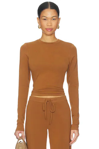 Cotton Jersey Long Sleeve T-shirt | Revolve Clothing (Global)