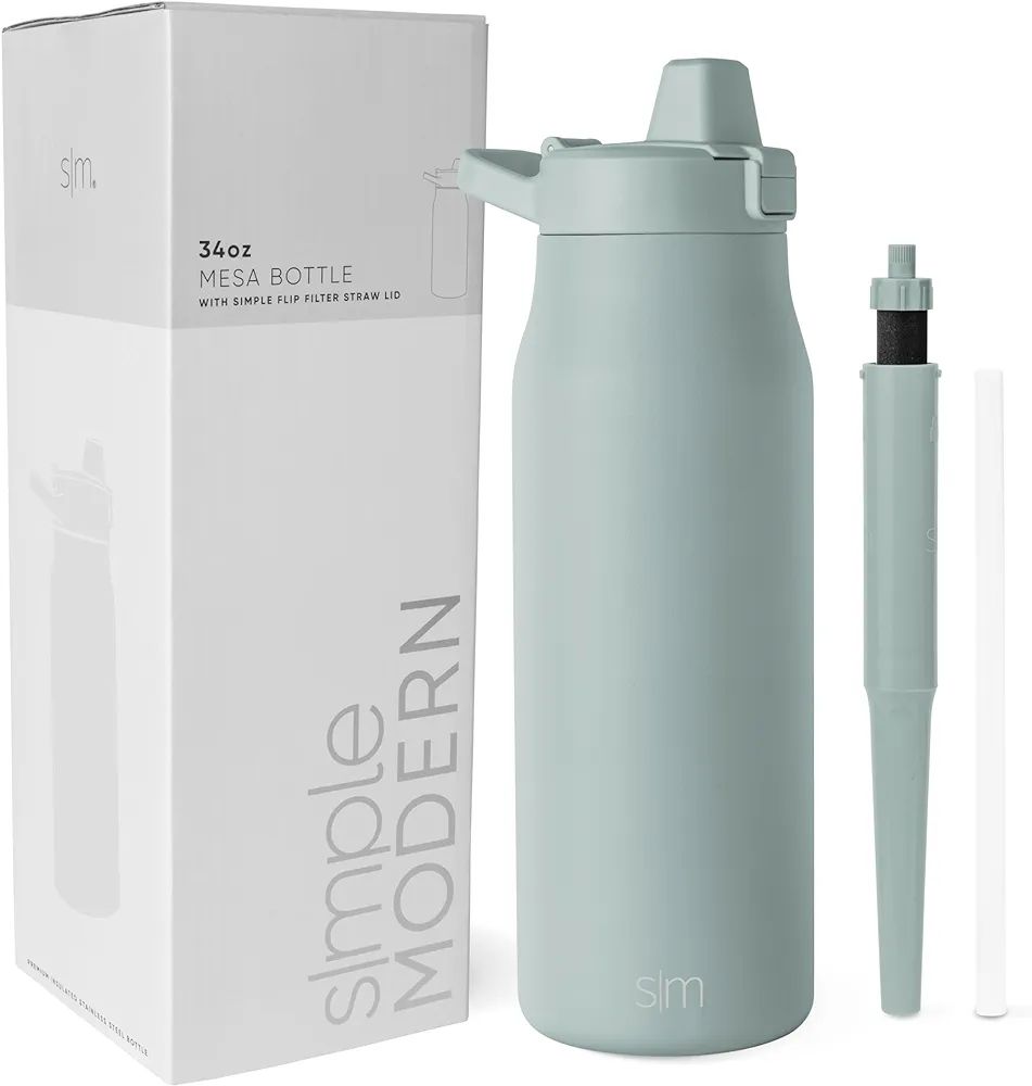 Simple Modern Filtered Water Bottle | Insulated Stainless-Steel Carbon Filter Travel Water Bottle... | Amazon (US)