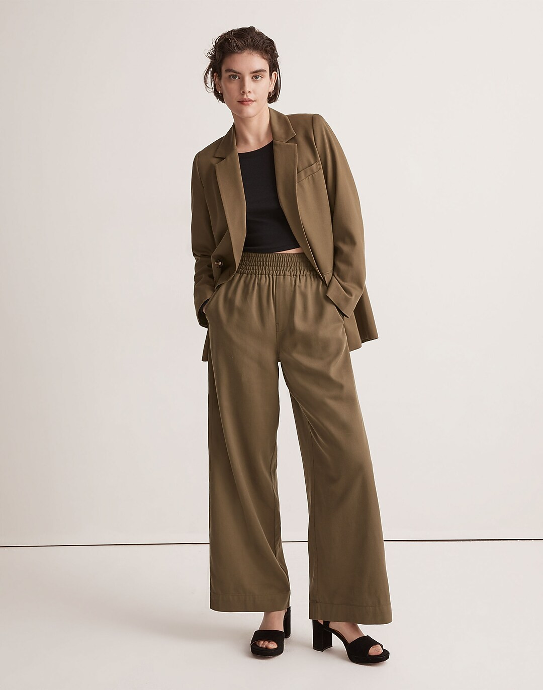 Drapeweave Carley Wide-Leg Pants | Madewell