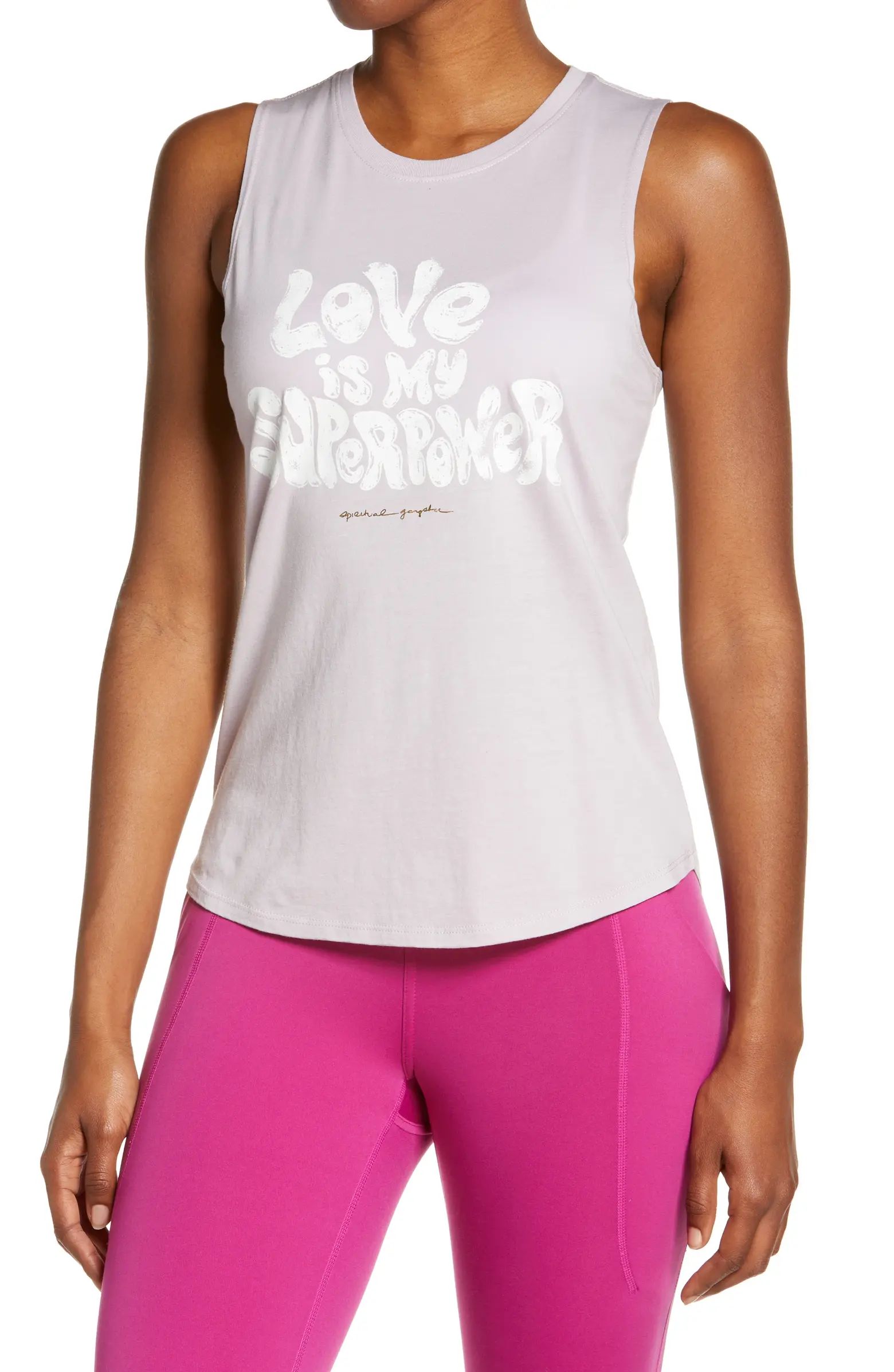 Spiritual Gangster Superpower Cotton & Modal Graphic Muscle Tank | Nordstrom | Nordstrom