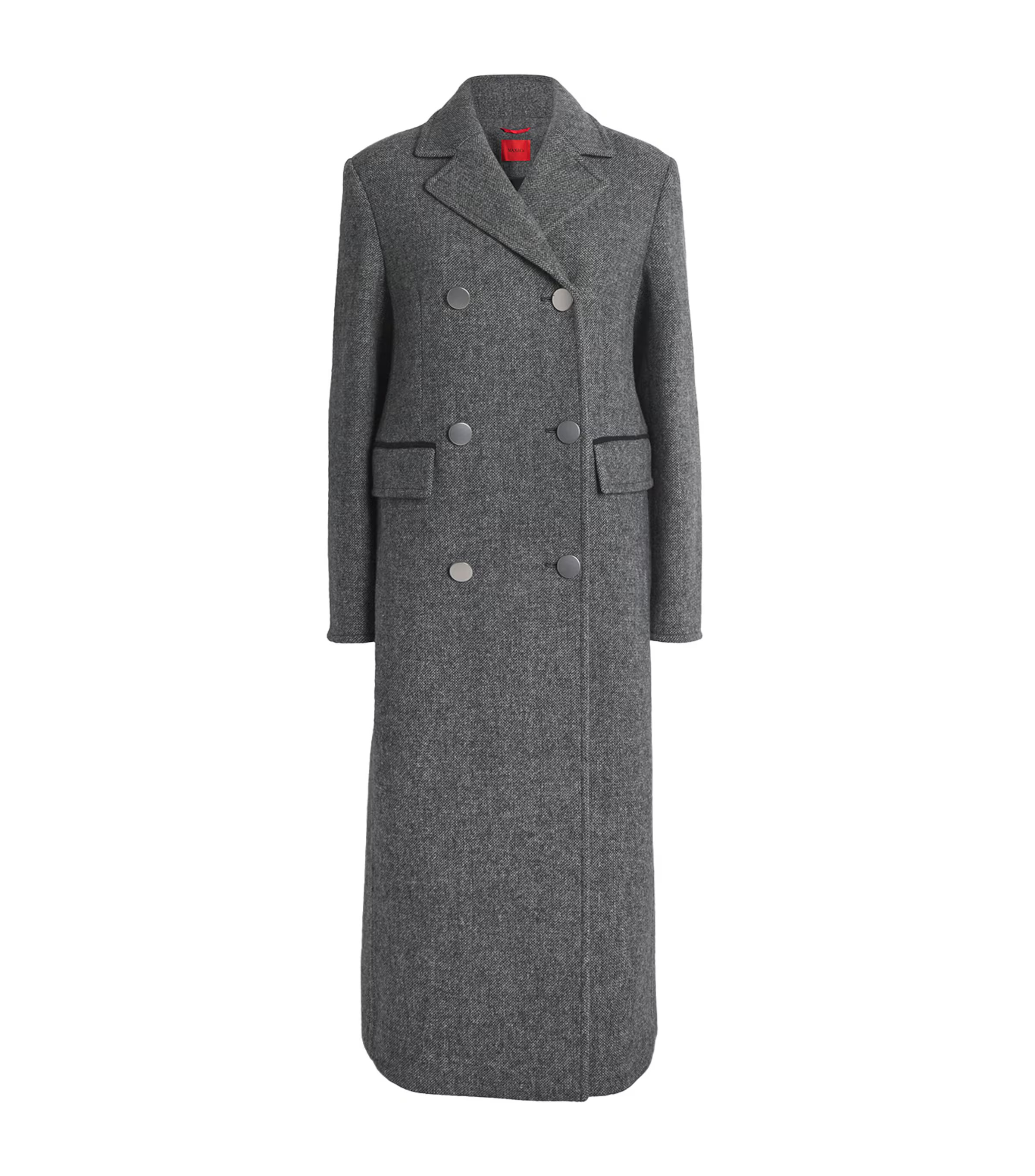 Grey Wool Double-Breasted Coat | Harrods