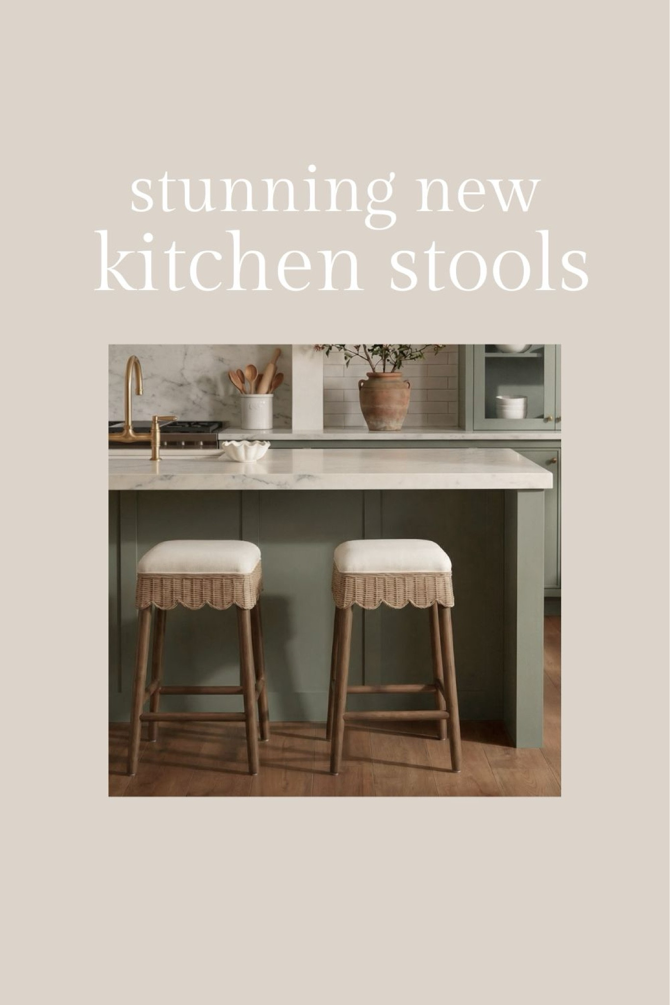 Stunning new scalloped kitchen counter stools. Great price! 

#LTKHome