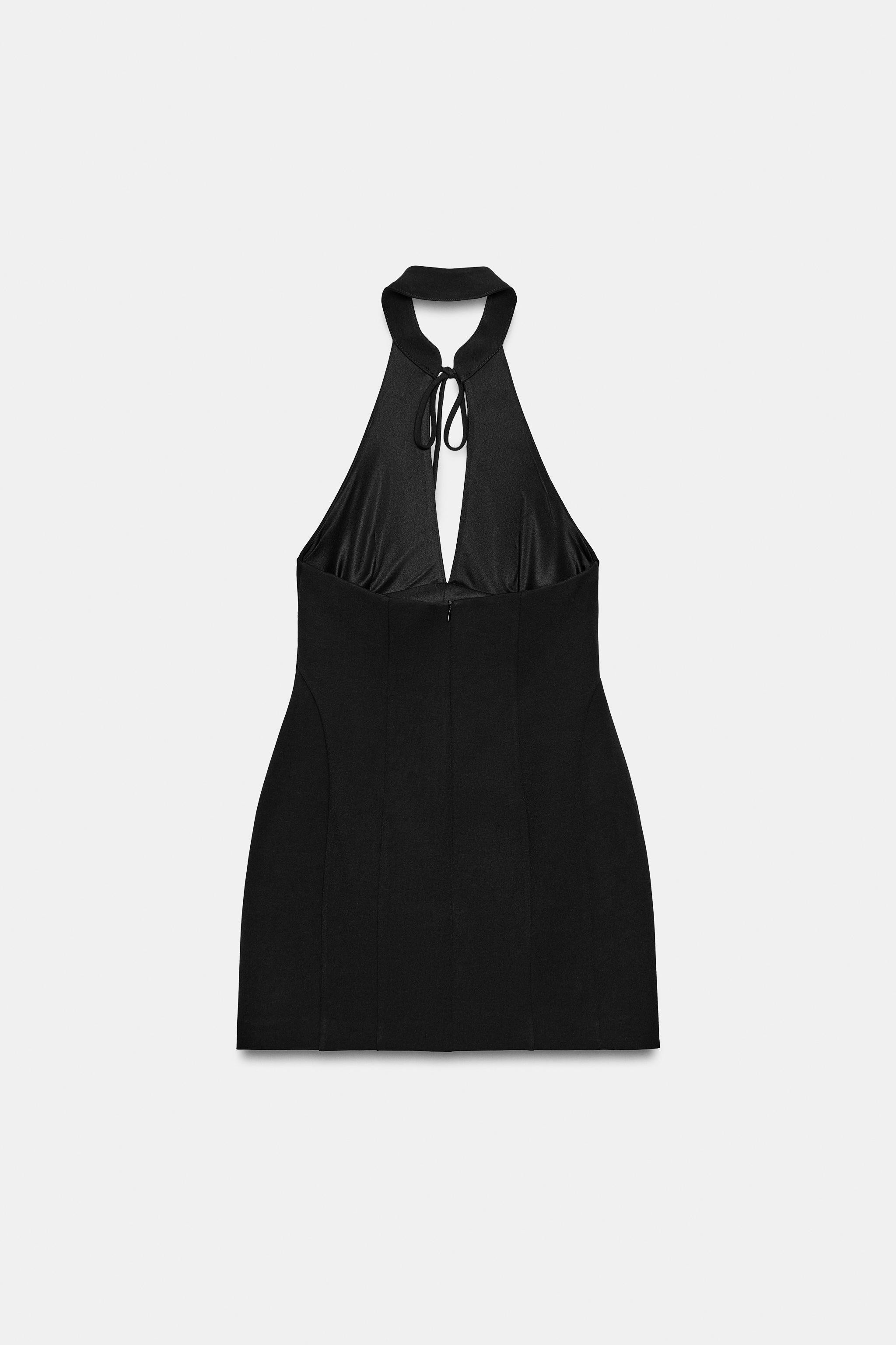 VOLUMINOUS HALTER MINI DRESS | Zara US