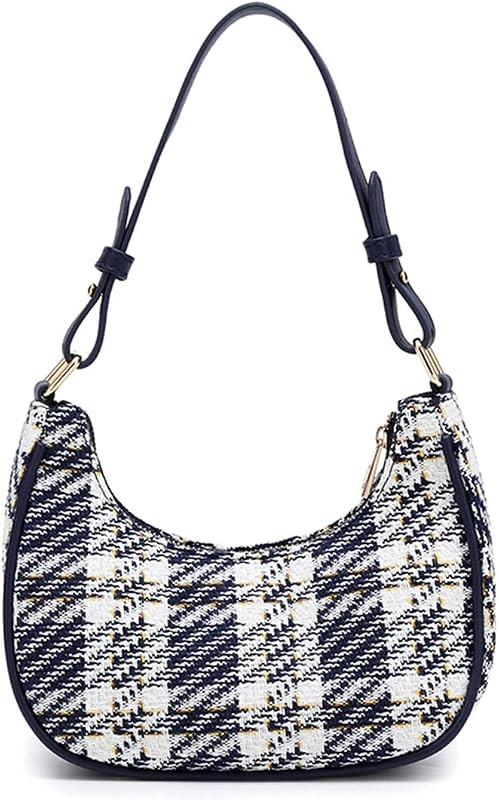 Chloe soo Women Shoulder Bags Underarm Purse Tote Handbag Retro Blue Classic Small Purse 90s Zipper | Amazon (US)