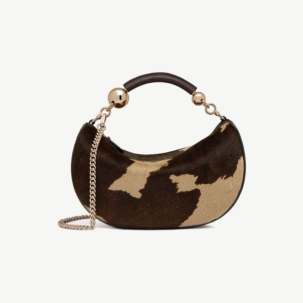 Crescent Moon Mini - Sand/Espresso Spot Print | Strathberry | Strathberry