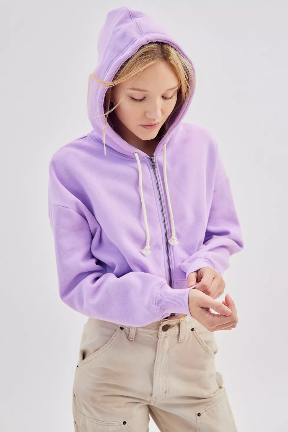 BDG Becky Zip-Up Hoodie Sweatshirt | Urban Outfitters (US and RoW)