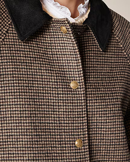 Long Barn Jacket™ in houndstooth wool blend | J. Crew US