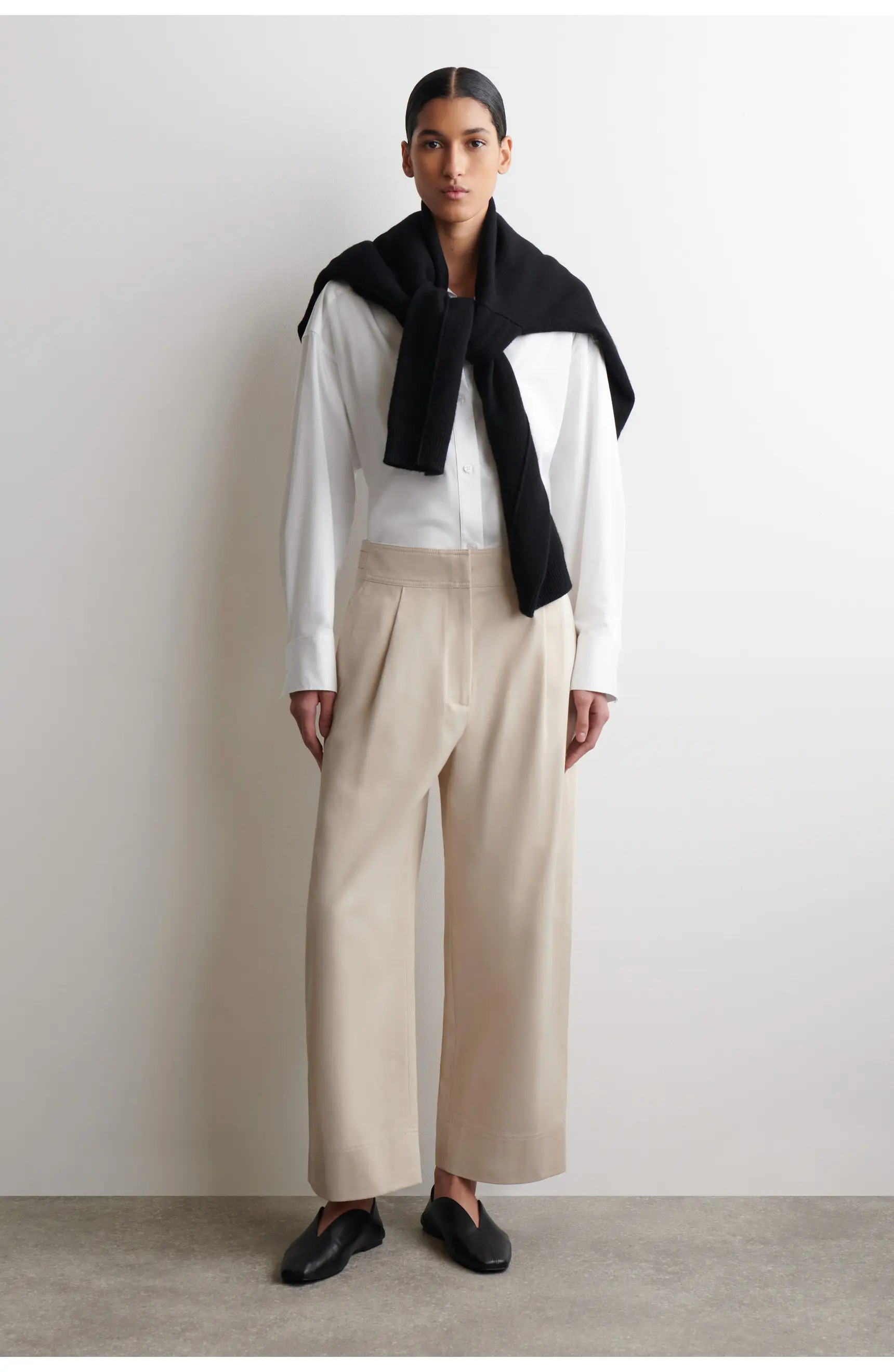 COS Cropped Cotton Balloon Pants | Nordstrom | Nordstrom