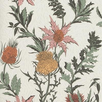 Cole & Son Thistle A Pink/Orange/Parch Wallpaper | DecoratorsBest | DecoratorsBest