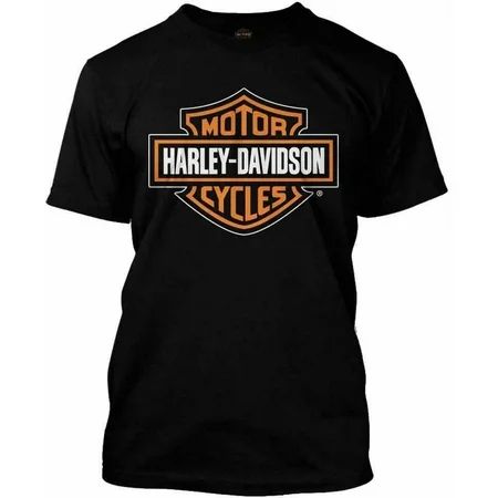 Harley-Davidson™ Men's Orange Bar & Shield Black T-Shirt 30290591 | Walmart (US)