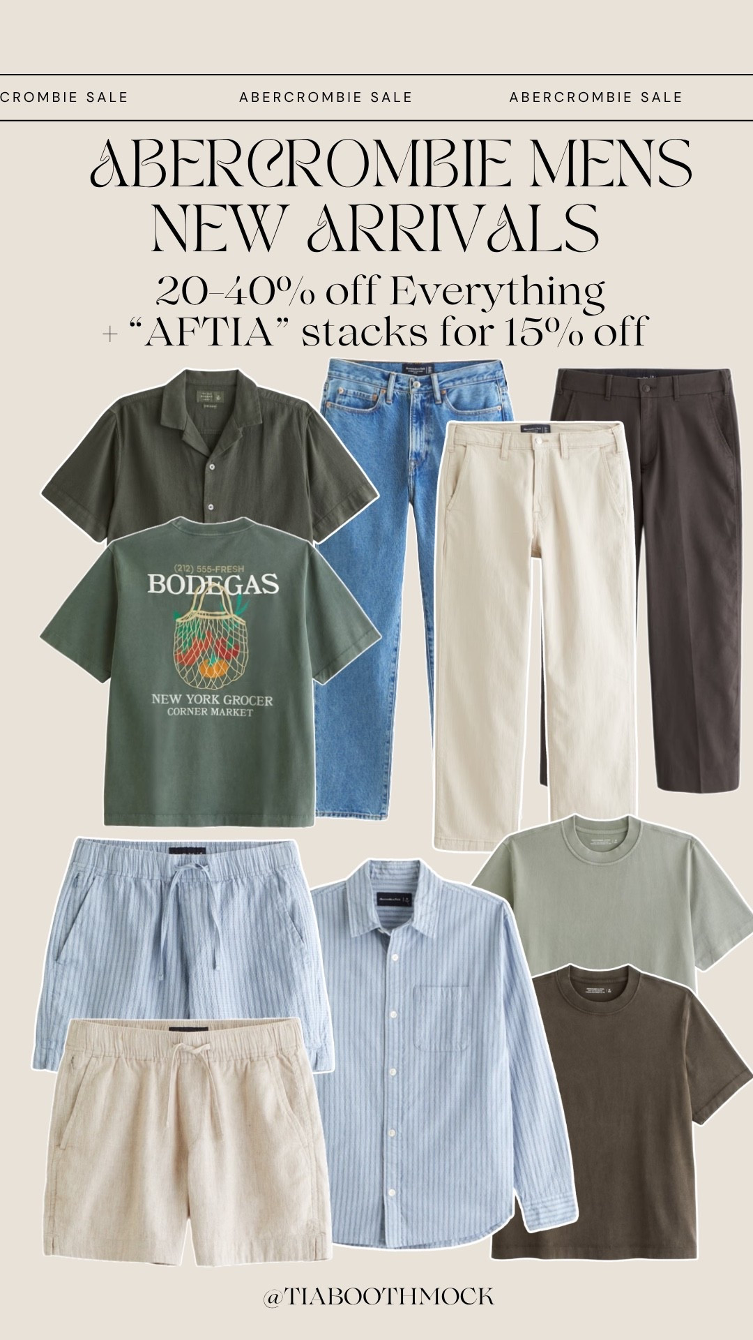 So many good mens new arrivals on sale @abercrombie right now! Shop sitewide 20-40% off plus an additional 15% off using “AFTIA”!

#LTKSaleAlert #LTKootd #LTKMens