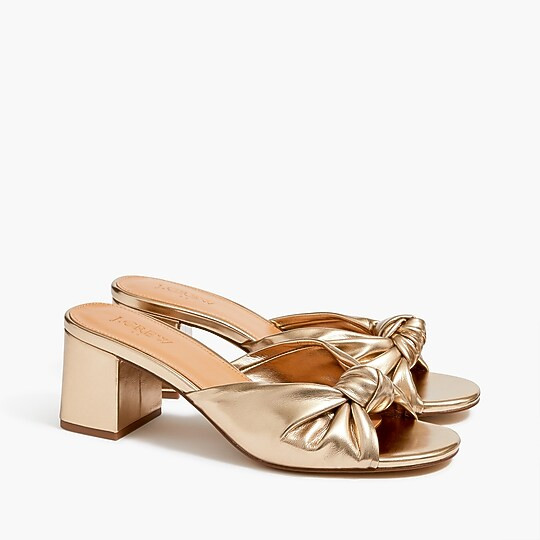 Block knot-heel sandals | J.Crew Factory
