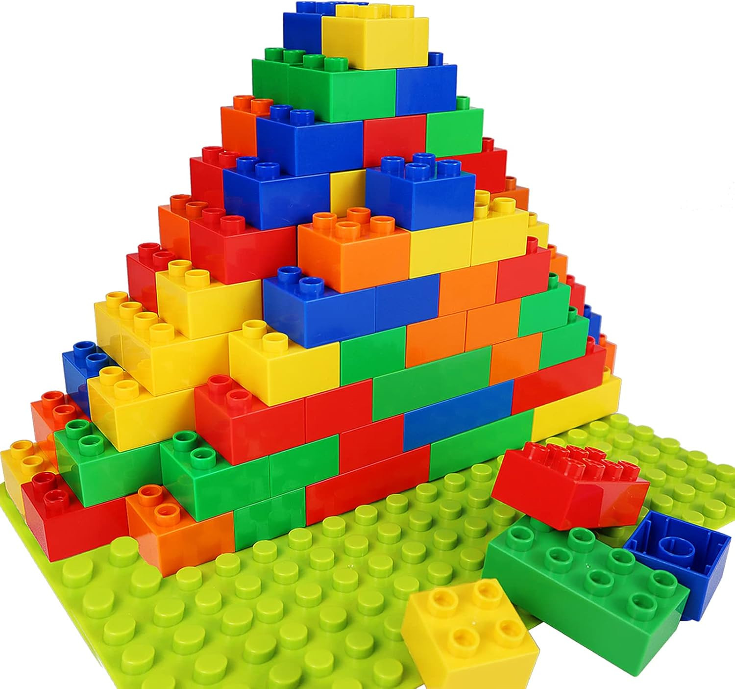 aotipol Building Blocks for Kids Toddlers Including a Baseplate, 101-piece Large Classic Building... | Amazon (US)