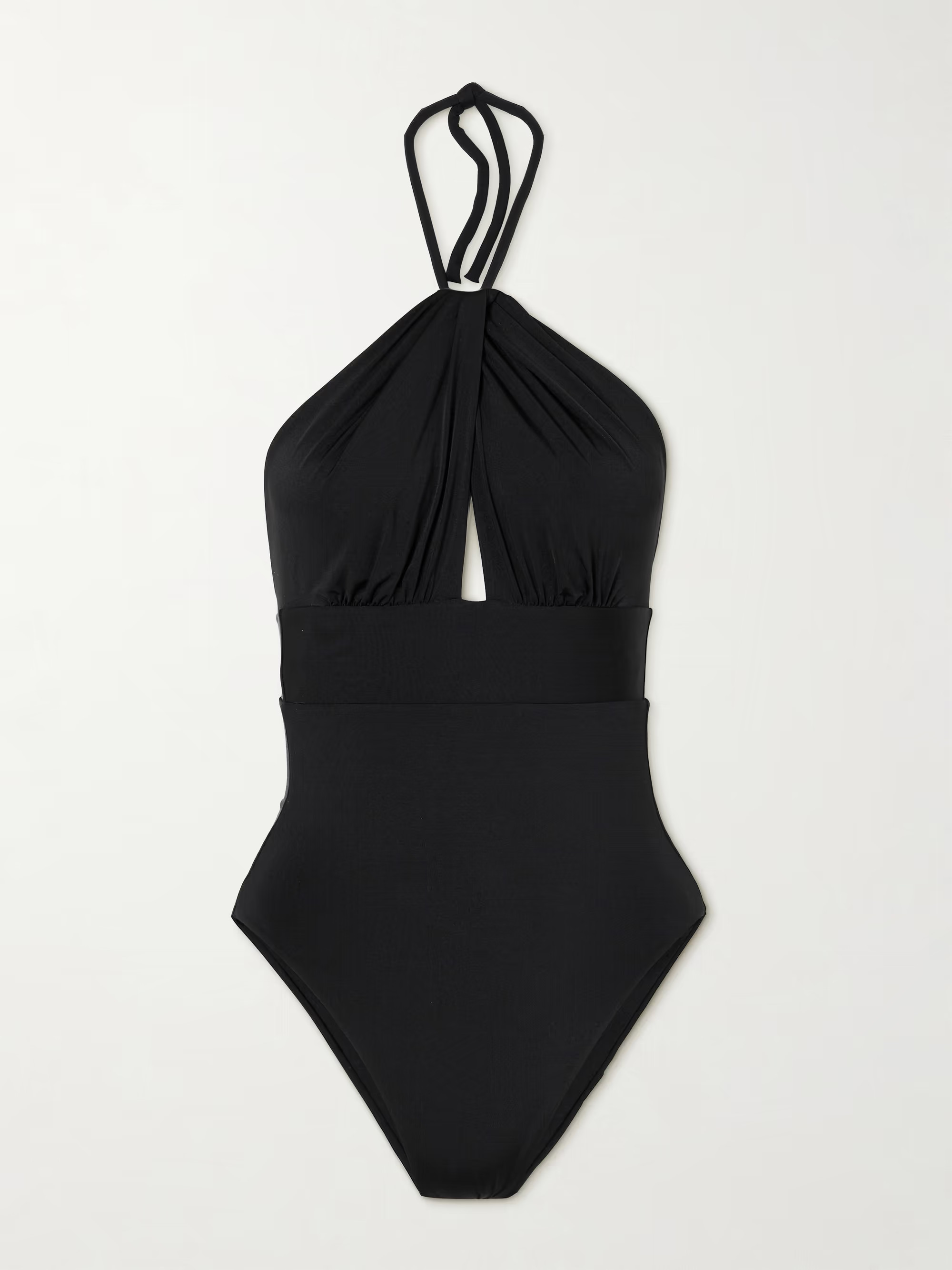 Chicca cutout gathered halterneck swimsuit | NET-A-PORTER (UK & EU)