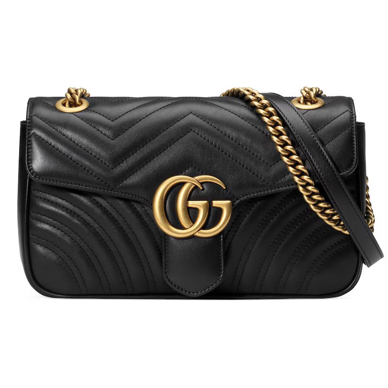 GG Marmont small matelassé shoulder bag black | Gucci (US)