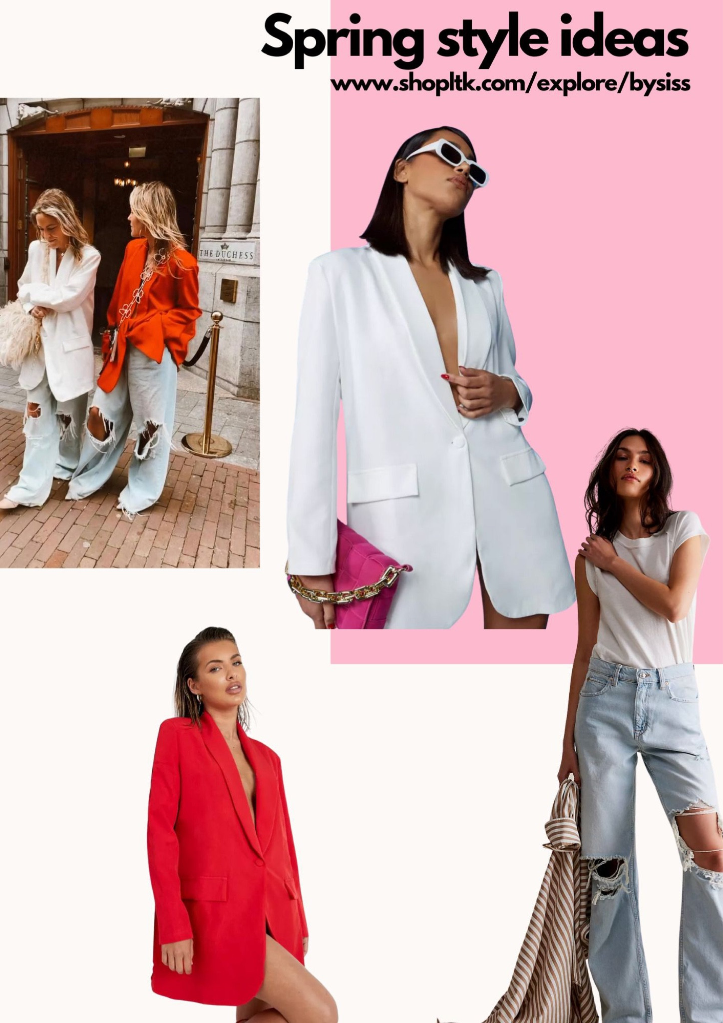 Spring style ideas // blazer dresses and ripped jeans 

#LTKFestival #LTKstyletip #LTKSeasonal