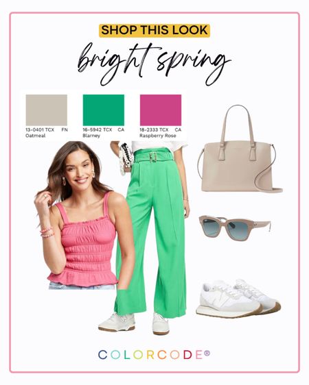 As a bright spring color season - take advantage of your blarney green and raspberry rose color pairings in this super trendy summer outfit! 

Shop more outfits in your color season on the COLORCODE app!

#LTKFestival #LTKtravel #LTKstyletip