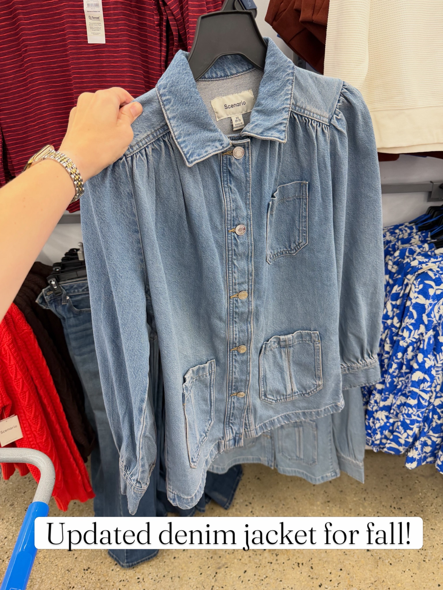 Cutest denim jacket with puff sleeves at Walmart #walmartfashion

#LTKOver40